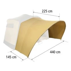 Cabanon Luxe Luifel 440 Cm YKK Rits -Professionele winkel voor kampeerartikelen 100024 000 03 3