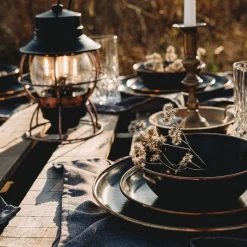 Barebones Emaille Plat Bord ø 280 Mm Charcoal 2-pack -Professionele winkel voor kampeerartikelen 107142 990 03