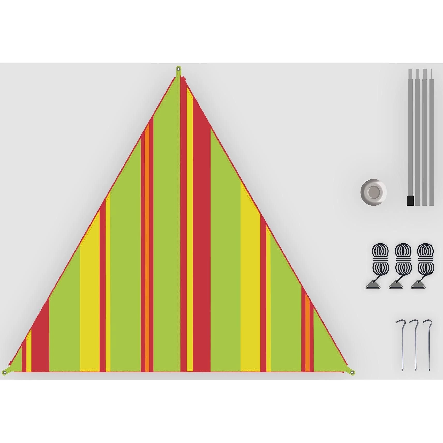 Bent Canvas Allover Set Caribbean Tarp 250 X 250 X 250 Lime Punch 2 Bent Canvas Allover Set Caribbean Tarp 250 X 250 X 250 Lime Punch - Afbeelding 2