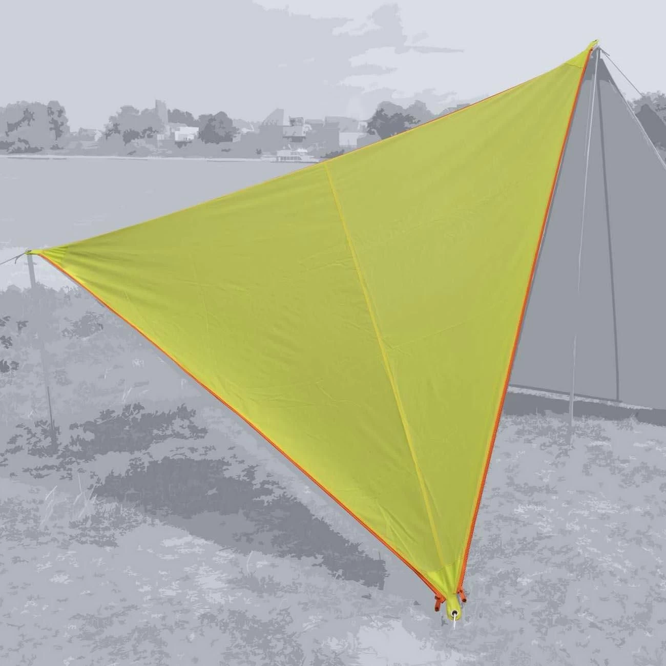 Bent Canvas Plain Set Tarp 250 X 250 X 250 Lime Punch 1 Bent Canvas Plain Set Tarp 250 X 250 X 250 Lime Punch