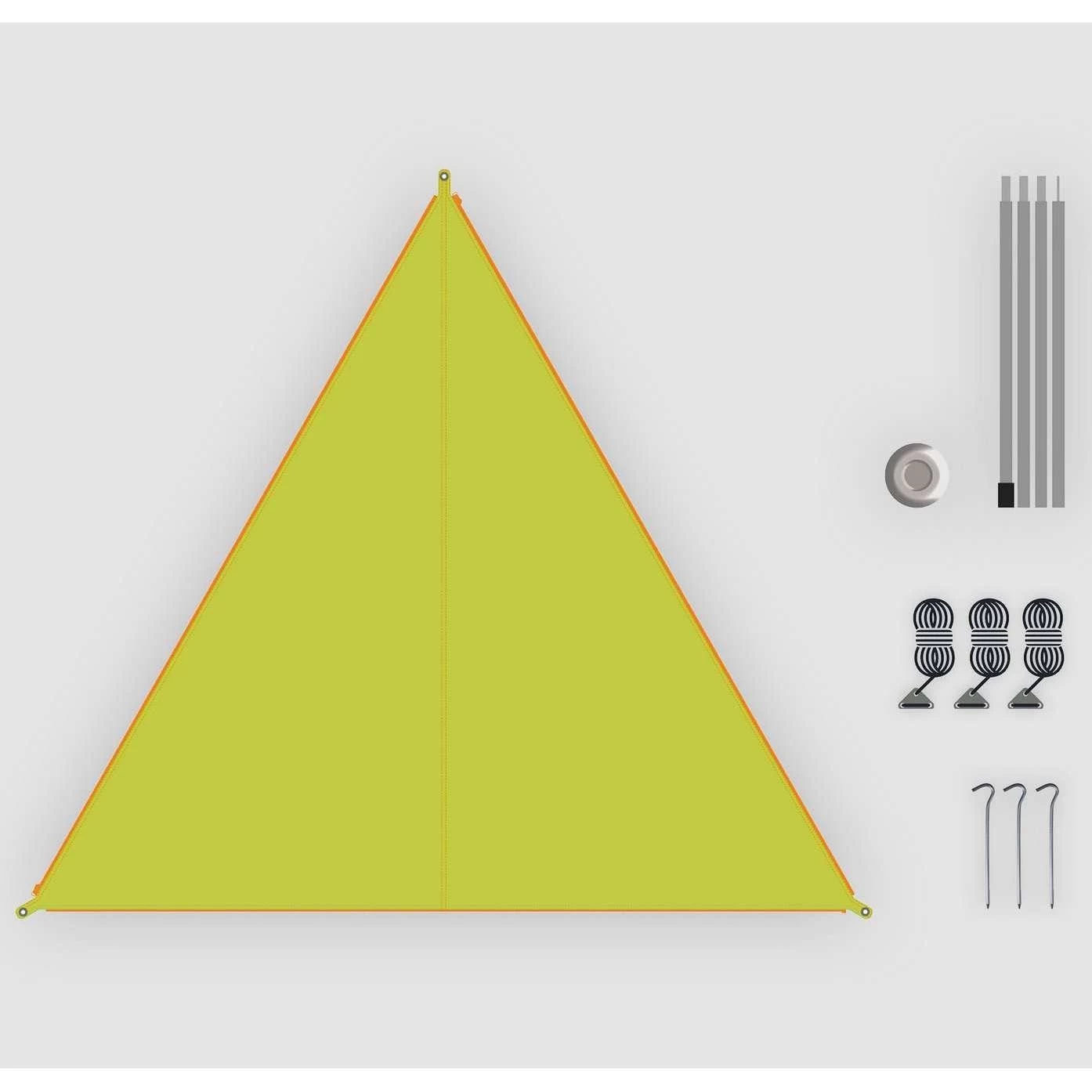 Bent Canvas Plain Set Tarp 250 X 250 X 250 Lime Punch 2 Bent Canvas Plain Set Tarp 250 X 250 X 250 Lime Punch - Afbeelding 2