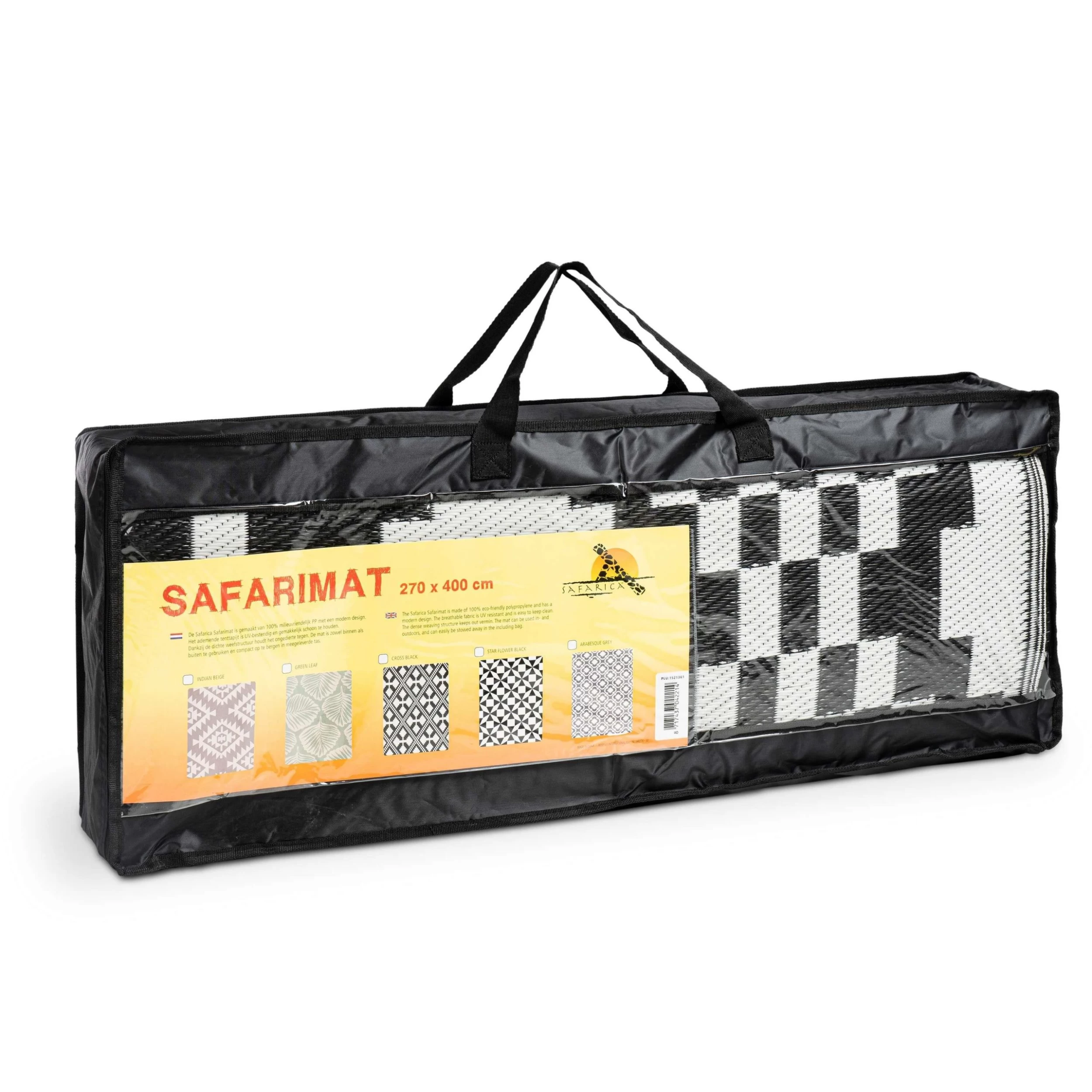 Safarica Safarimat Tenttapijt 270 X 200 Cross Black 5 Safarica Safarimat Tenttapijt 270 X 200 Cross Black - Afbeelding 5