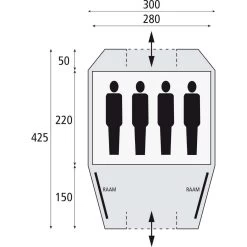 Safarica Kenia 300 Koepeltent -Professionele winkel voor kampeerartikelen 112101 900 07 2