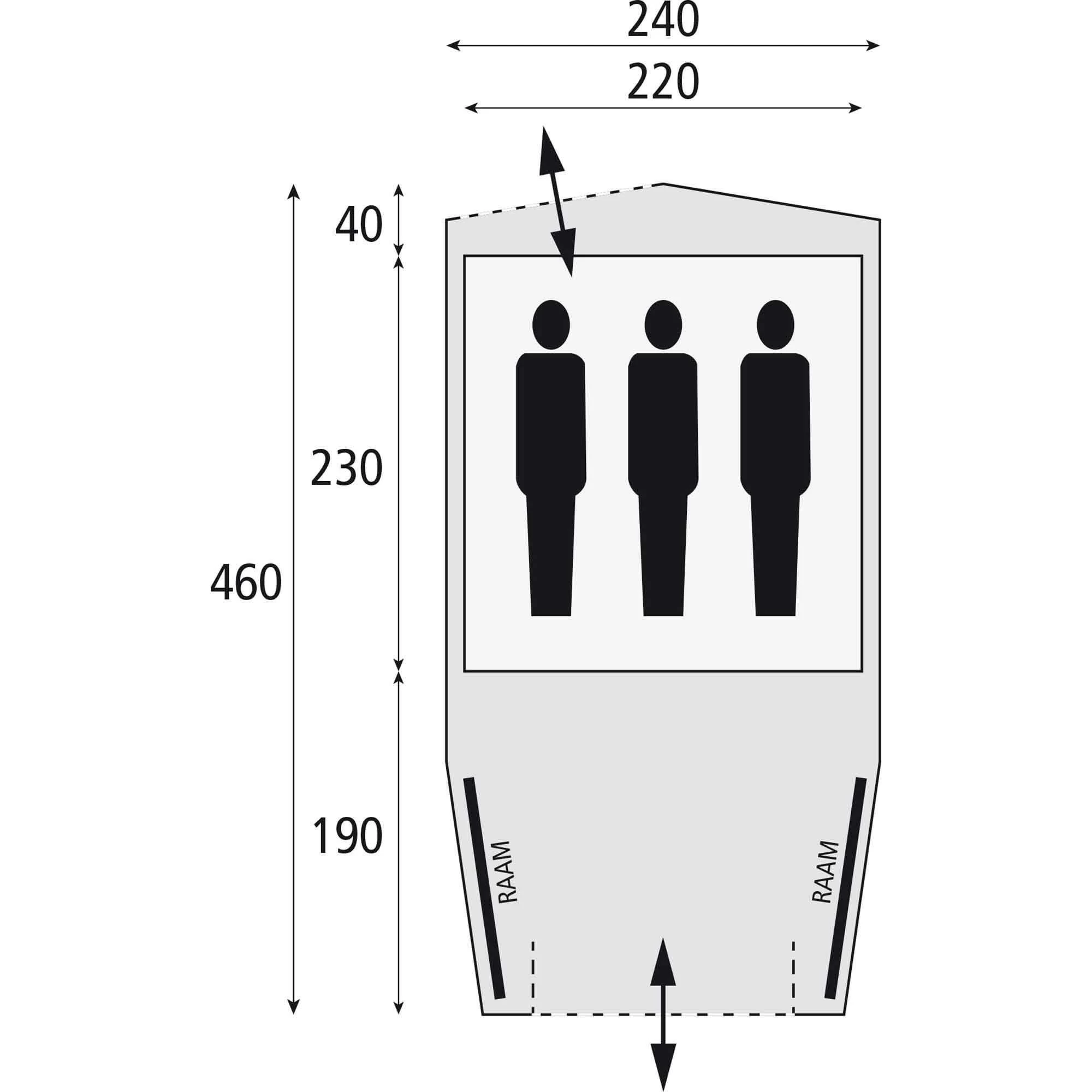 Safarica Cabana Reef 240 Tunneltent 4 Safarica Cabana Reef 240 Tunneltent - Afbeelding 4