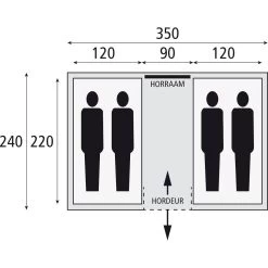 Bardani Amigo 350 Vis-a-vis Tent -Professionele winkel voor kampeerartikelen 112128 900 04 2