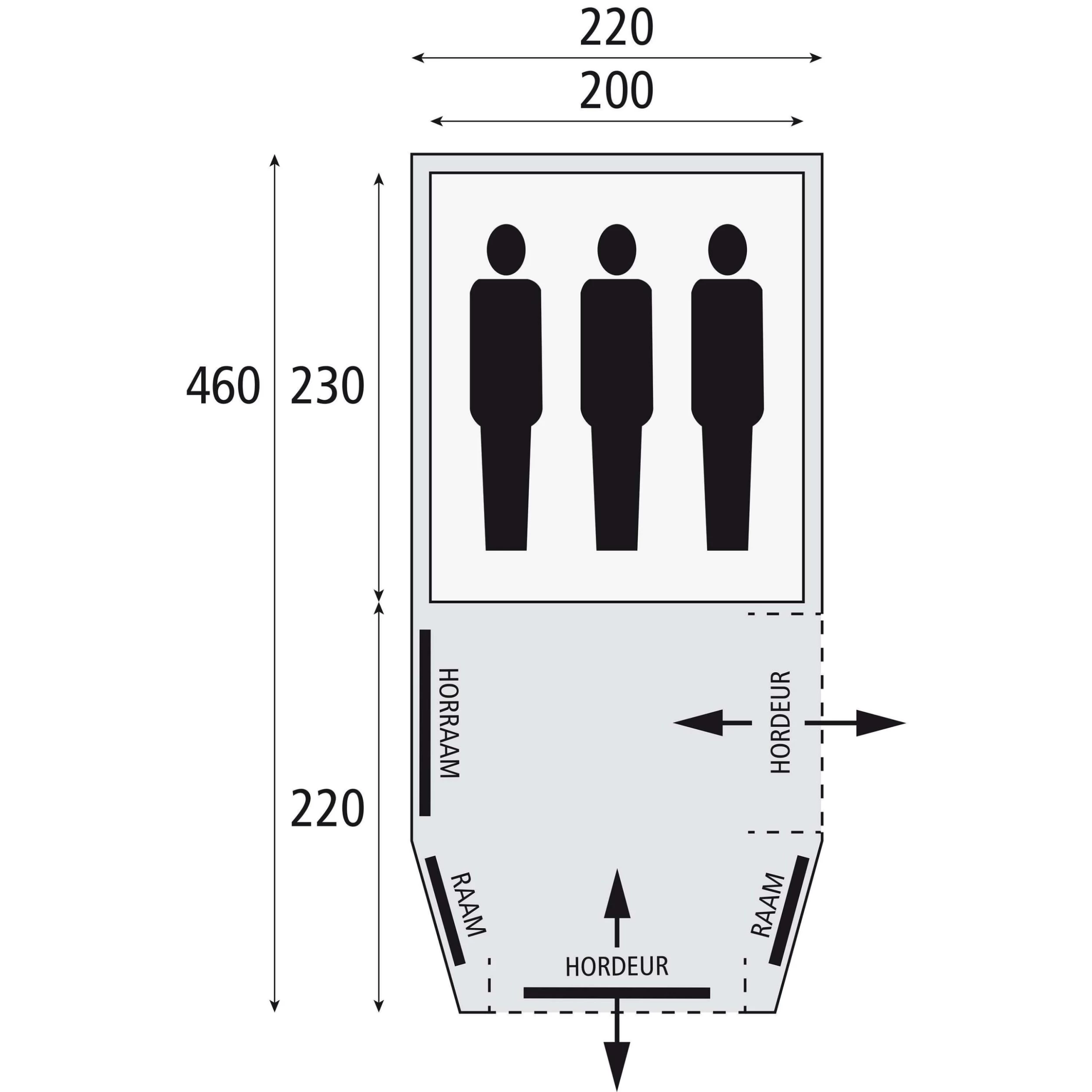 Bardani Mustang 220 RSTC Tunneltent 4 Bardani Mustang 220 RSTC Tunneltent - Afbeelding 4