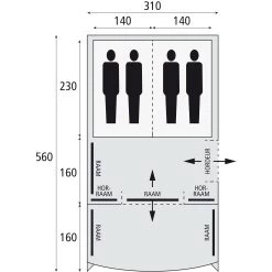 Safarica Indian Hills 310 Tunneltent -Professionele winkel voor kampeerartikelen 112180 900 03 1