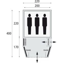 Safarica Blackhawk 220 TC Tunneltent -Professionele winkel voor kampeerartikelen 112199 180 09 2