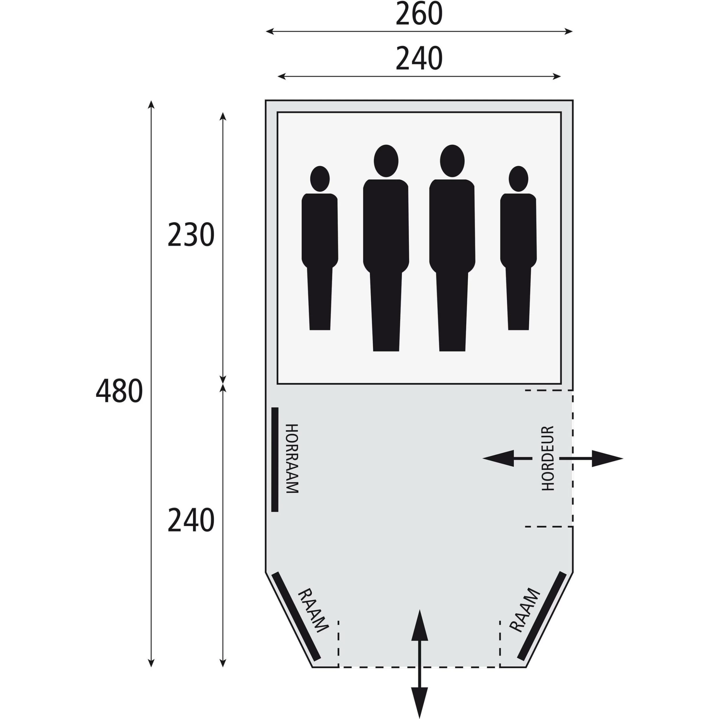 Bardani Mustang 260 RSTC Tunneltent 7 Bardani Mustang 260 RSTC Tunneltent - Afbeelding 7