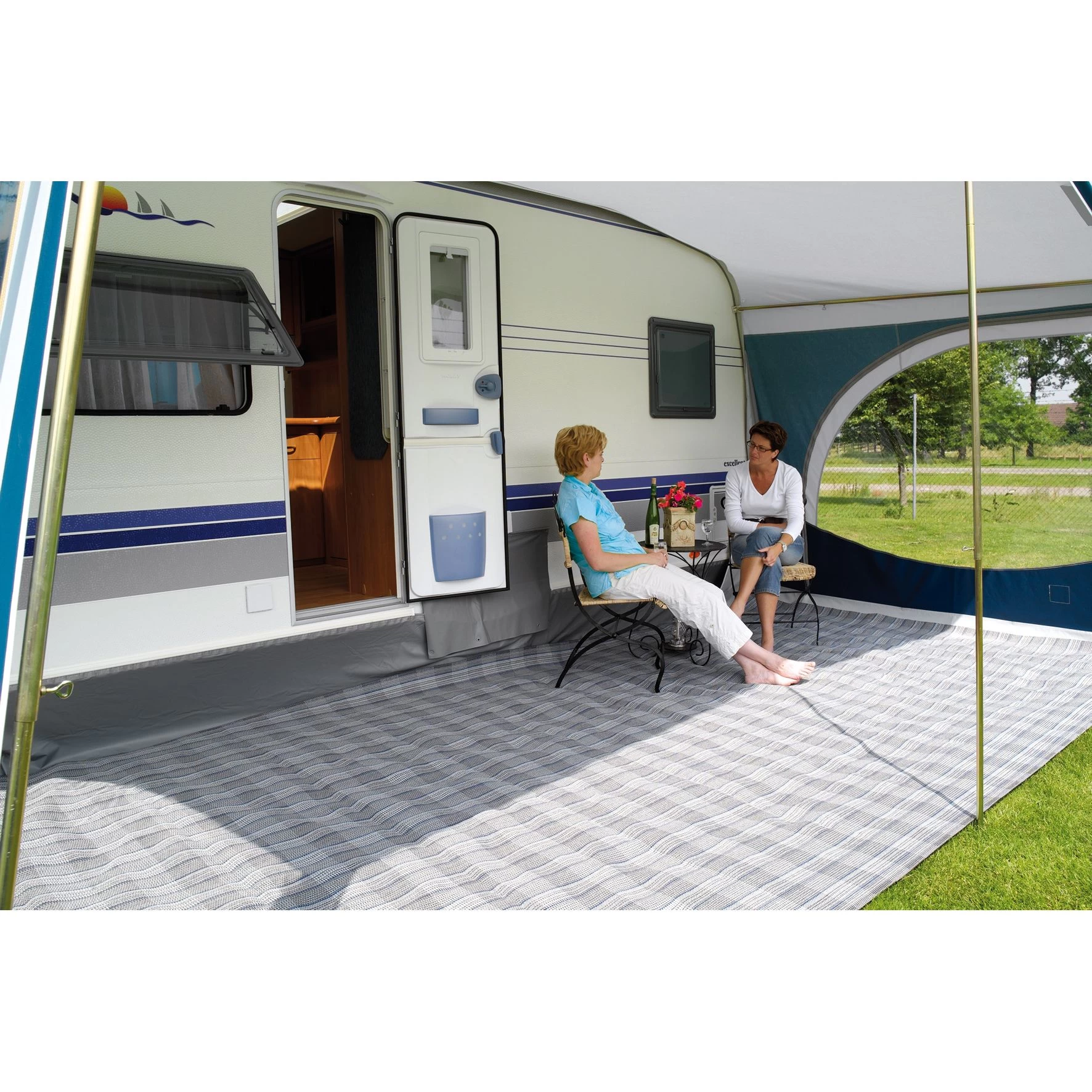 Walker Jolax Tenttapijt Lichtgrijs Antraciet - 250 X 680 Cm 2 Walker Jolax Tenttapijt Lichtgrijs Antraciet - 250 X 680 Cm - Afbeelding 2