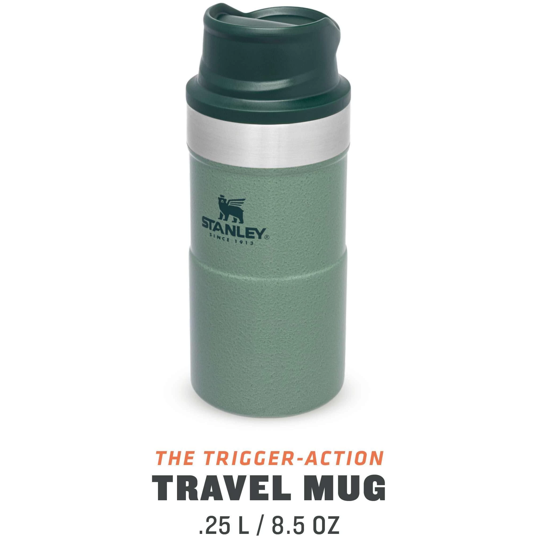 Stanley PMIClassic Trigger-Action Thermosbeker 250 Ml Hammertone Green 2 Stanley PMIClassic Trigger-Action Thermosbeker 250 Ml Hammertone Green - Afbeelding 2