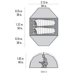 MSR Elixir 2 Lichtgewicht Koepeltent -Professionele winkel voor kampeerartikelen 139729 300 03 2