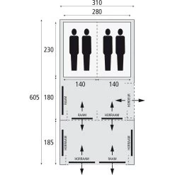 Bardani AirSpace 310 TC Opblaasbare Tent 2023 -Professionele winkel voor kampeerartikelen 139915 000 09