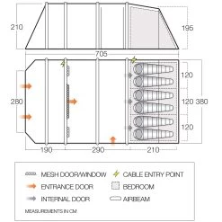Vango Lismore Air 600XL Opblaasbare Tent -Professionele winkel voor kampeerartikelen 143517 900 06