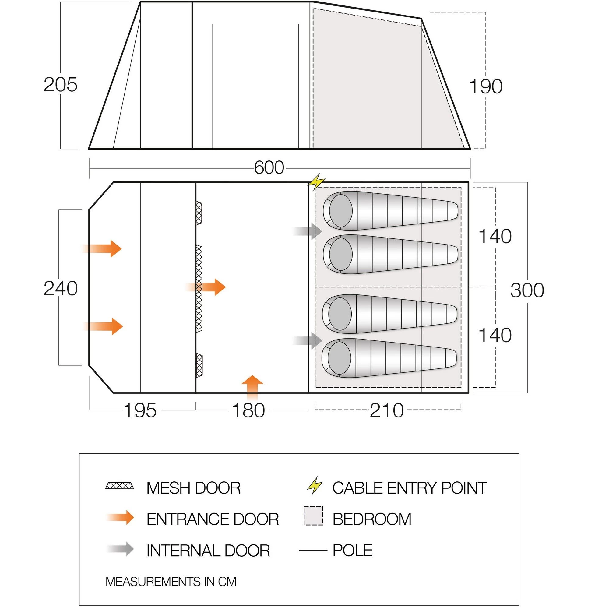Vango Lismore 450 Tunneltent 5 Vango Lismore 450 Tunneltent - Afbeelding 5