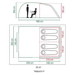 Coleman Vespucci 4 Tunneltent -Professionele winkel voor kampeerartikelen 144403 300 03